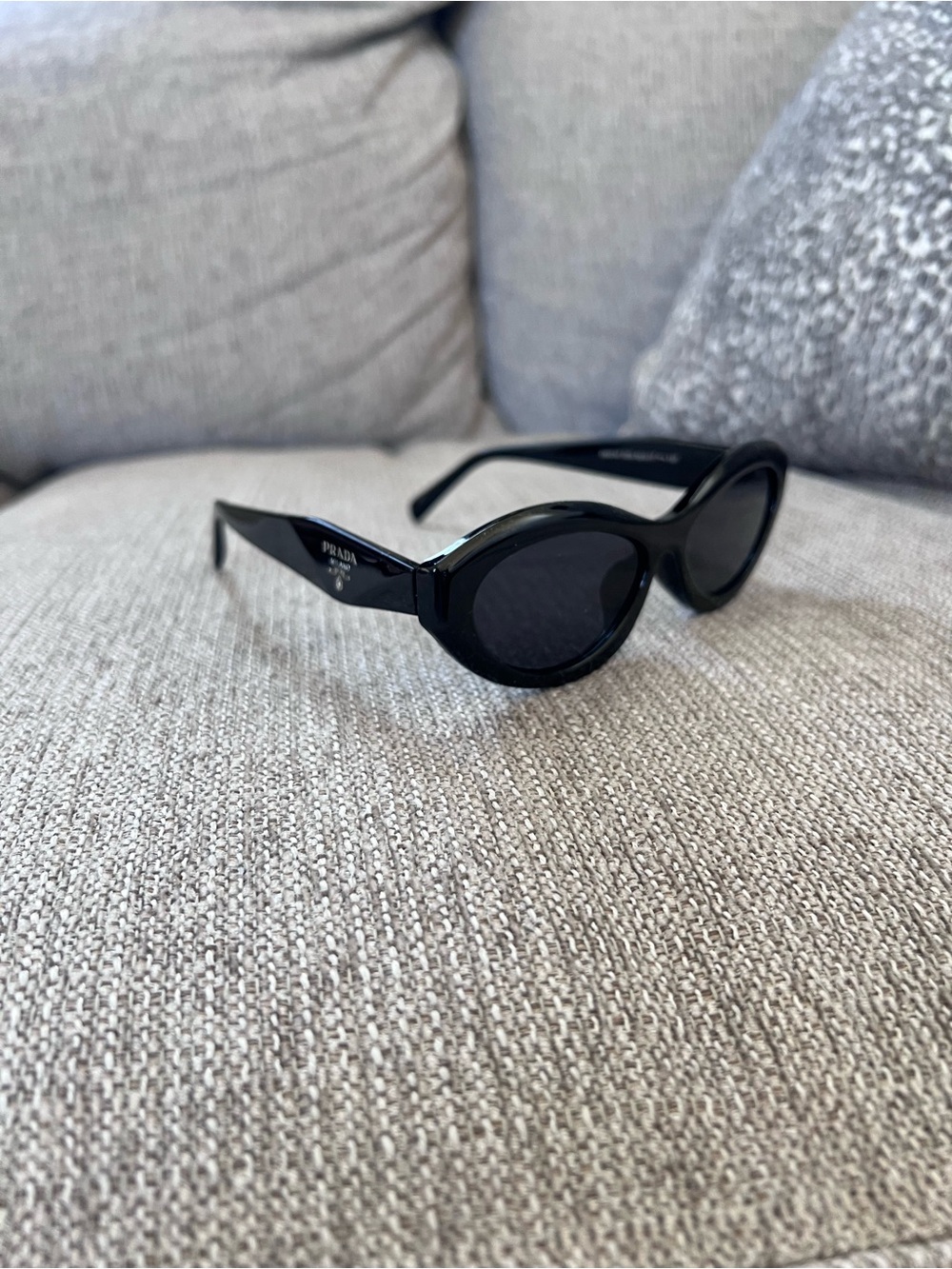 Prada Black Cat-Eye Women's Sunglasses - Picture 2 of 6